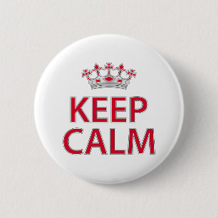 Keep calm 6 cm round badge