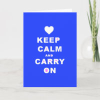 KEEP CALM AN CARRY ON Blue