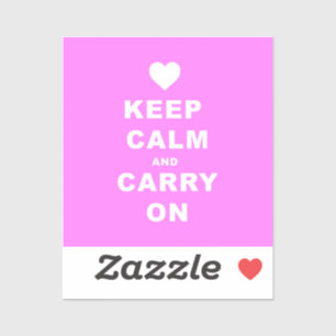 KEEP CALM AN CARRY ON PINK