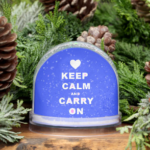 KEEP CALM AN CARRY ON  SNOWGLOBE