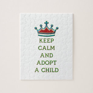 Keep Calm and Adopt a Child Jigsaw Puzzle