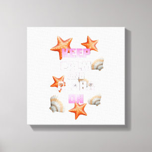 Keep Calm And Aloha On Canvas Print