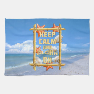 Keep Calm And Aloha On Tea Towel
