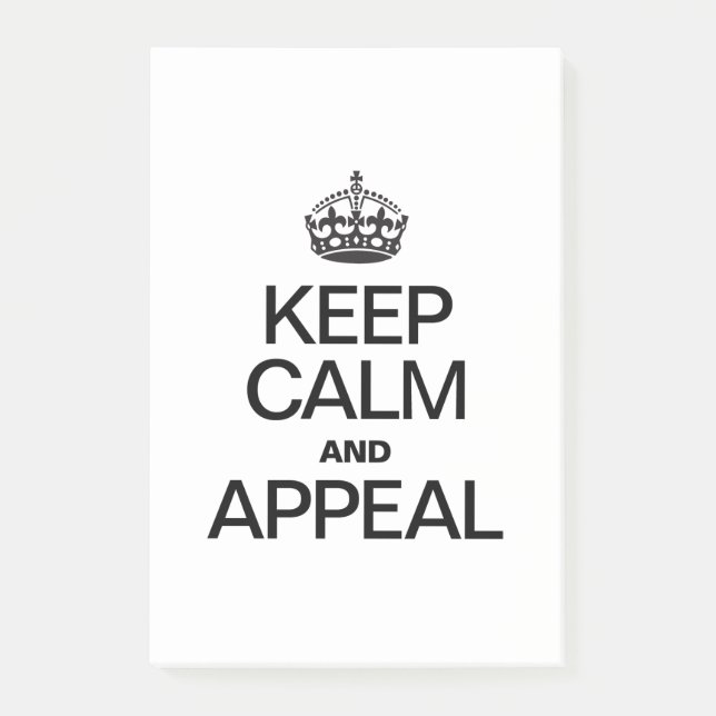KEEP CALM AND APPEAL POST-IT NOTES (Front)
