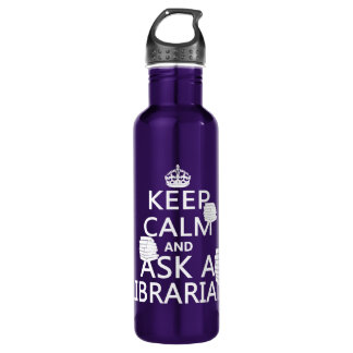 Keep Calm and Ask A Librarian 710 Ml Water Bottle