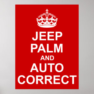 Keep Calm and Auto Correct Poster