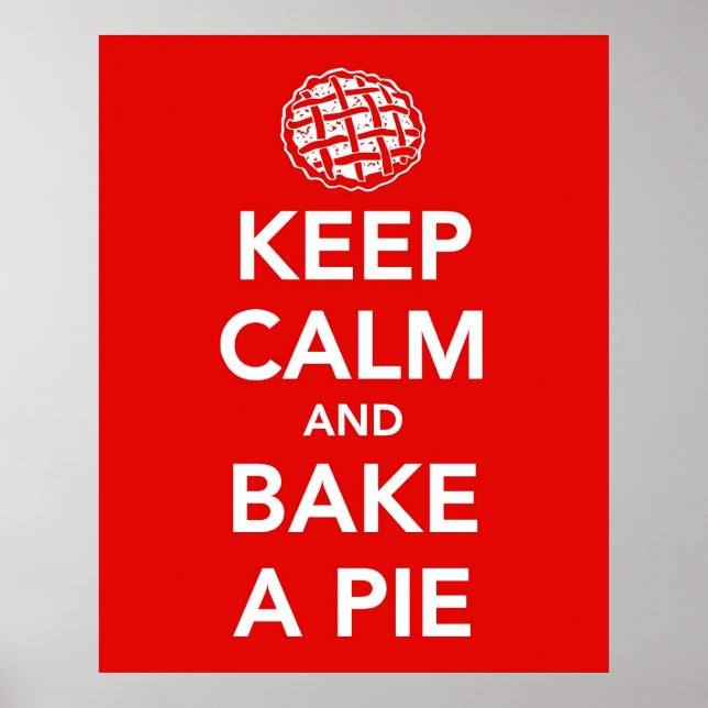 Keep Calm and Bake a Pie print (Front)
