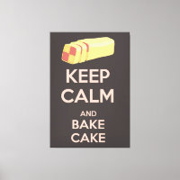 Keep Calm and Bake Cake Vintage Poster