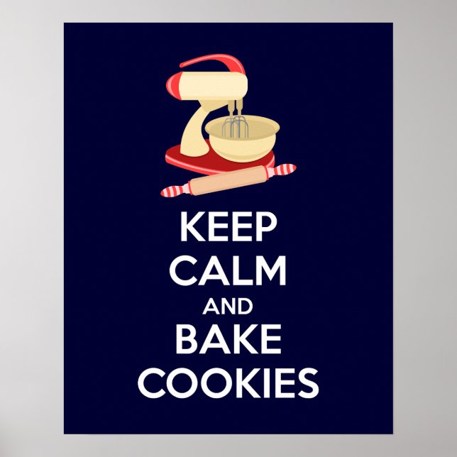 Keep Calm and Bake Cookies Poster Print (Front)
