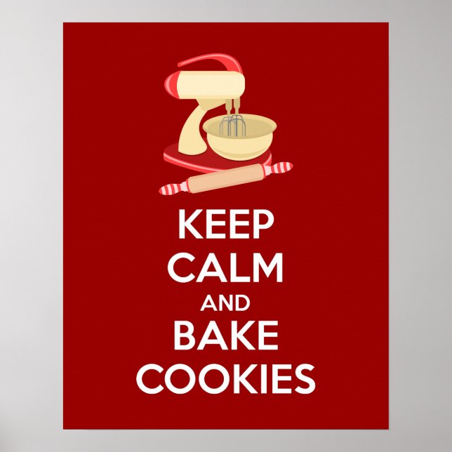 Keep Calm and Bake Cookies Poster Print (Front)