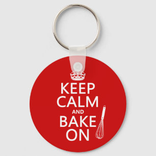 Keep Calm and Bake On Key Ring