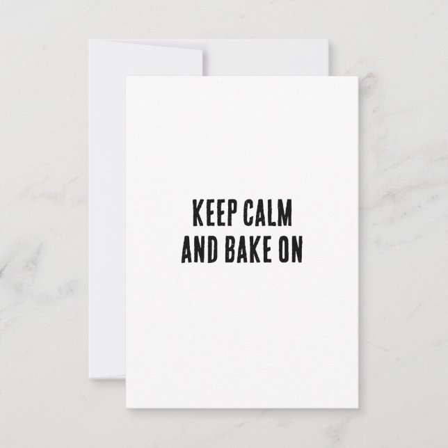 Keep calm and bake on thank you card (Front)