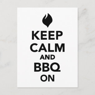 Keep calm and BBQ Grill on Postcard
