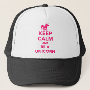 Keep calm and be a unicorn trucker hat