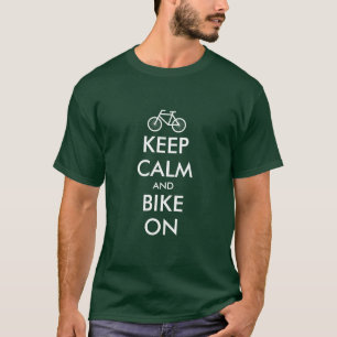 Keep calm and bike on t shirt