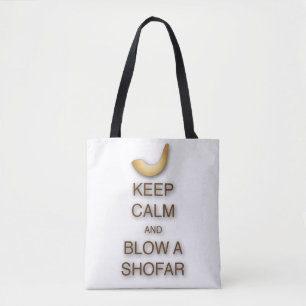 Keep calm and blow a shofar all-over tote / bag
