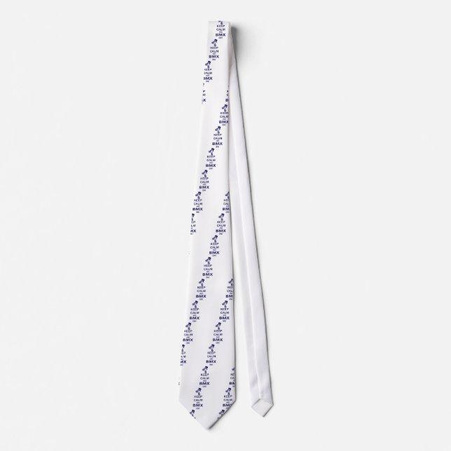 Keep Calm and BMX ON Tie (Front)