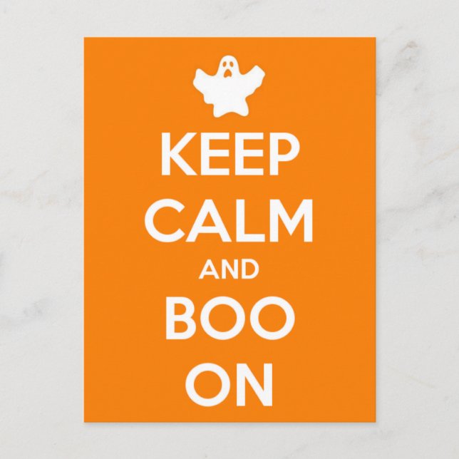 Keep Calm and Boo On Postcard (Front)