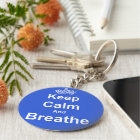 Keep Calm and Breathe Asthma Awareness Key Chain