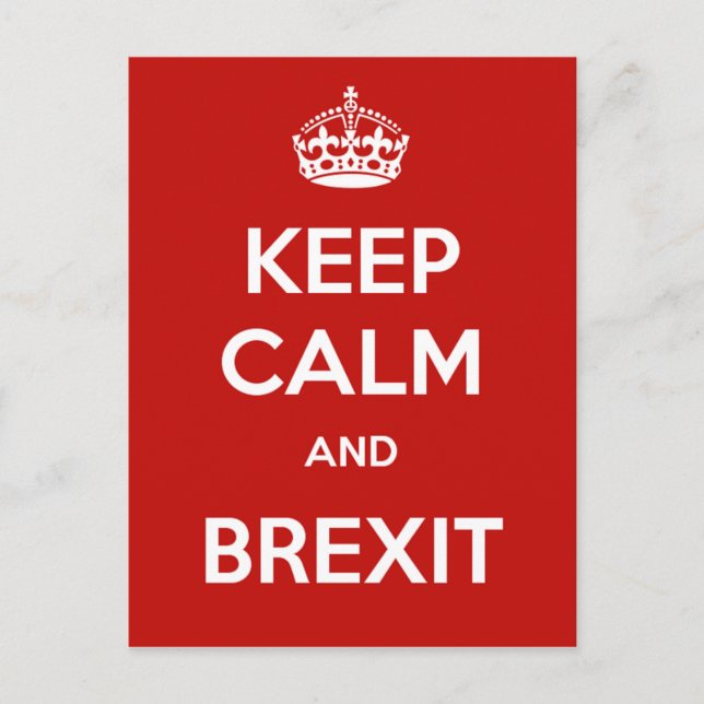 Keep Calm and Brexit Postcard (Front)