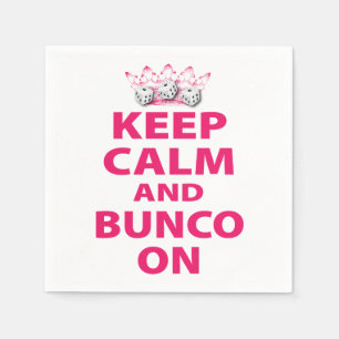 Keep Calm and Bunco On by Artsinpired Napkin