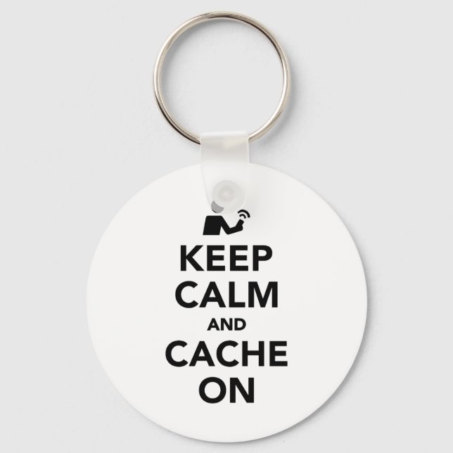 Keep calm and cache on key ring (Front)