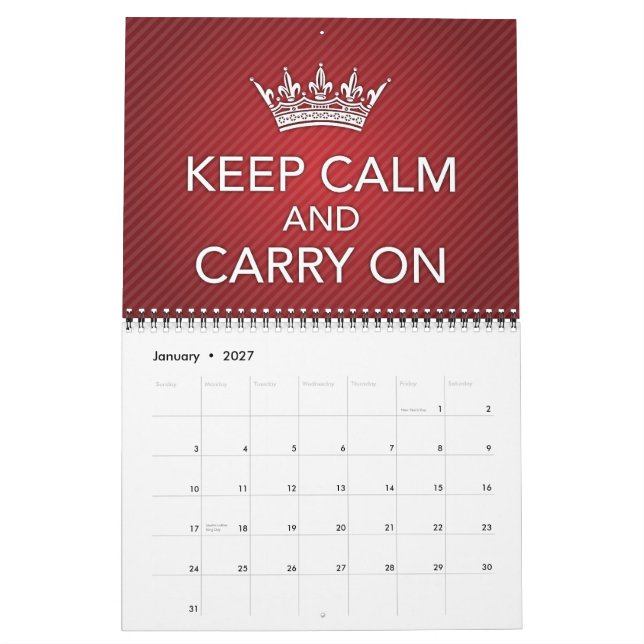 Keep Calm And... Calendar (Jan 2027)