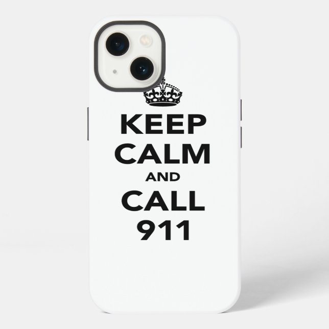 Keep Calm and Call 911 iPhone Case (Back)