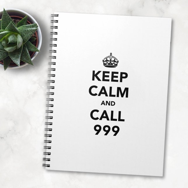Keep Calm and Call 999 Spiral Notebook (Creator Uploaded)