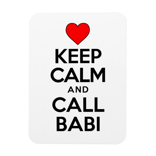 Keep Calm And Call Babi Czech Grandmother Magnet (Vertical)
