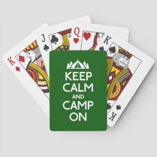 Keep Calm and Camp On Playing Cards