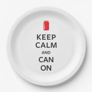 Keep Calm and Can On Paper Plate