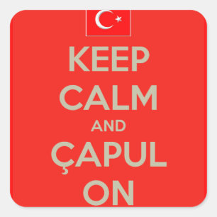Keep Calm and Capul On Square Sticker