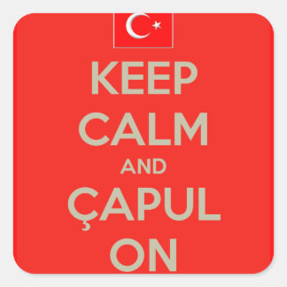 Keep Calm and Capul On Square Sticker