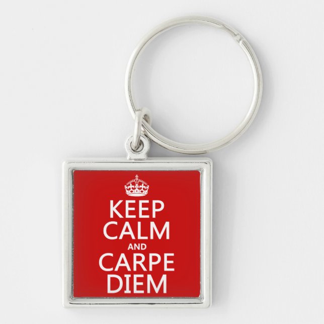 Keep Calm and Carpe Diem Key Ring (Front)