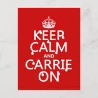 Keep Calm and Carrie On - blood - all colours