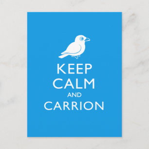 Keep Calm and Carrion (crow) Postcard