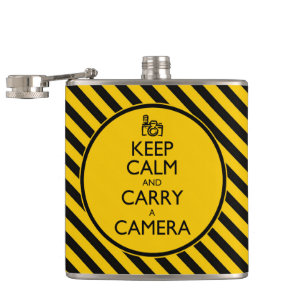 Keep Calm and Carry a Camera Hip Flask