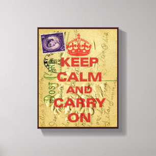 Keep calm and carry canvas print