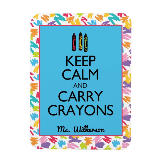 Keep Calm and Carry Crayons Magnet (Vertical)