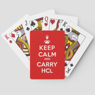 Keep Calm and Carry HCl Playing Cards