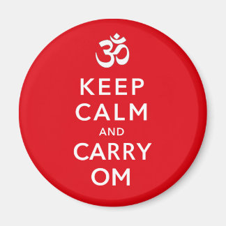 Keep Calm and Carry Om Motivational Morale Magnet
