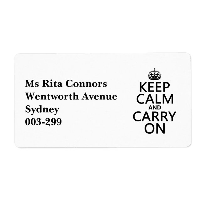 Keep Calm and Carry On (Front)