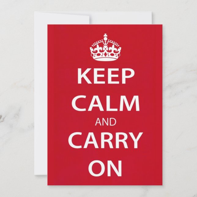 Keep Calm and Carry On (Front)
