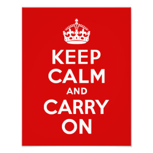 Keep Calm and Carry On 11x14 Photo Print