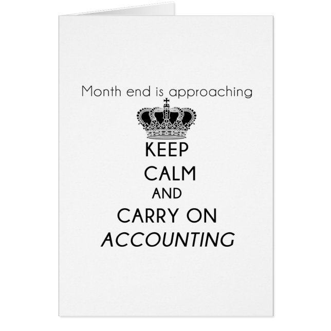 Keep Calm and Carry On Accounting (Front)