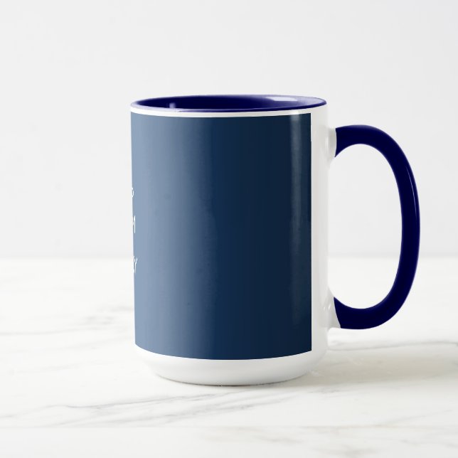 Keep Calm and Carry On (blue) Mug (Right)