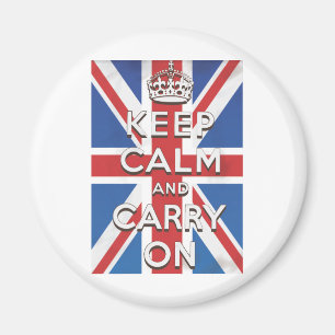 Keep Calm and Carry On British Flag Magnet