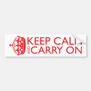 Keep Calm and Carry On Bumper Sticker