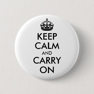 Keep Calm and Carry On Button